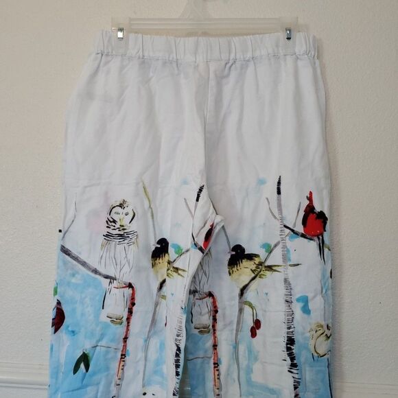 Anthropologie Pajama Voutsa Winter Wonderland Pants Size Small Cotton Sleepwear - Picture 9 of 16